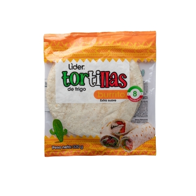 Tortilla de Trigo Burrito Lider 8 Und/Paq