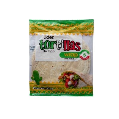 Tortilla de Trigo Wrap Lider 5 Und/Paq