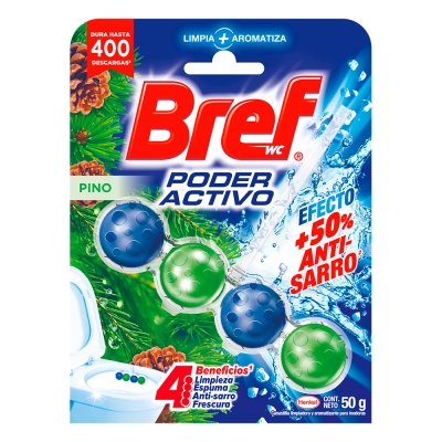 Pastillas Para Inodoro Pino Poder Activo Bref 50 Gr.