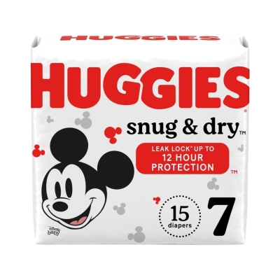 Pañales Desechables Snug & Dry Etapa 7 Huggies 15 Und/Paq