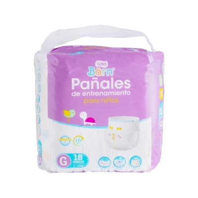 Pañal De Entrenamiento Lider Born XXG 18 Und/Paq