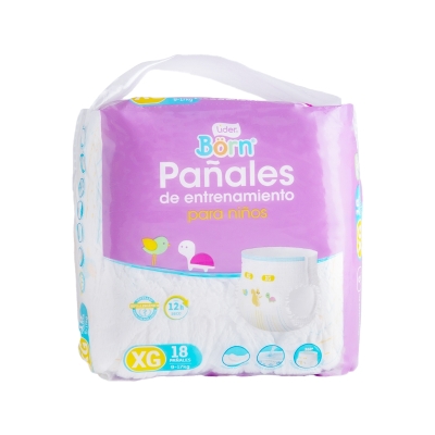 Pañal De Entrenamiento Lider Born XG 18 Und/Paq