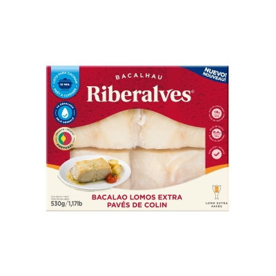 Lomos De Bacalao Extra Saithe Riberalves 530 Gr.