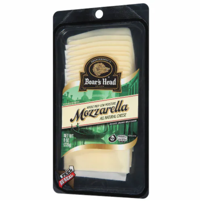 Queso Mozzarella Rebanado  Boar's Head  8 Onz