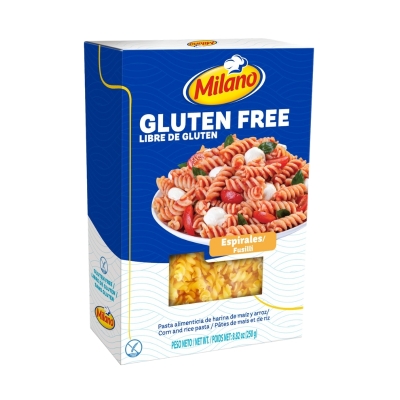 Pasta Fusilli Sin Gluten Milano 250 Gr.