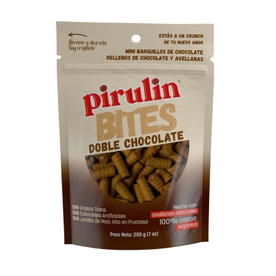 Barquilla Rellena Doble Chocolate Pirulin 200 Gr.