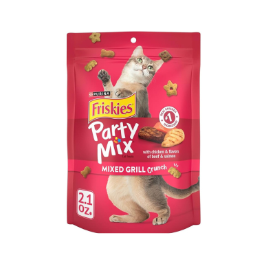 Purina  para Gato Treat Party Mix Mixed Grill Crunch  Friskies 60 Gr.