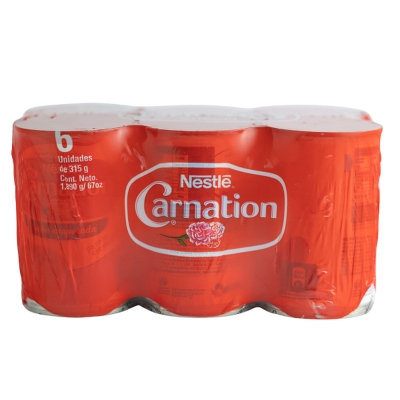 Leche Evaporada Carnation 6Pack 312g