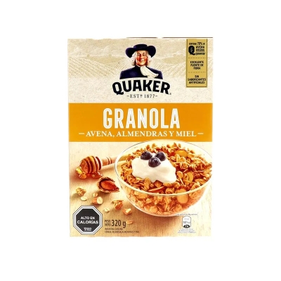 Quaker Granola de Avena, Almendra y Miel  320 Gr.