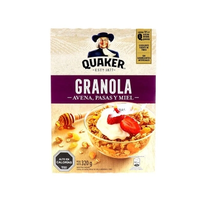 Quaker Granola de Avena, Pasas y Miel  320 g
