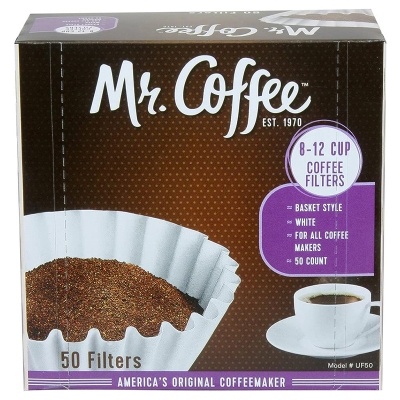 Filtro Para Cafetera De 8 A 12 Tazas Mr. Coffee 50 Und/Paq