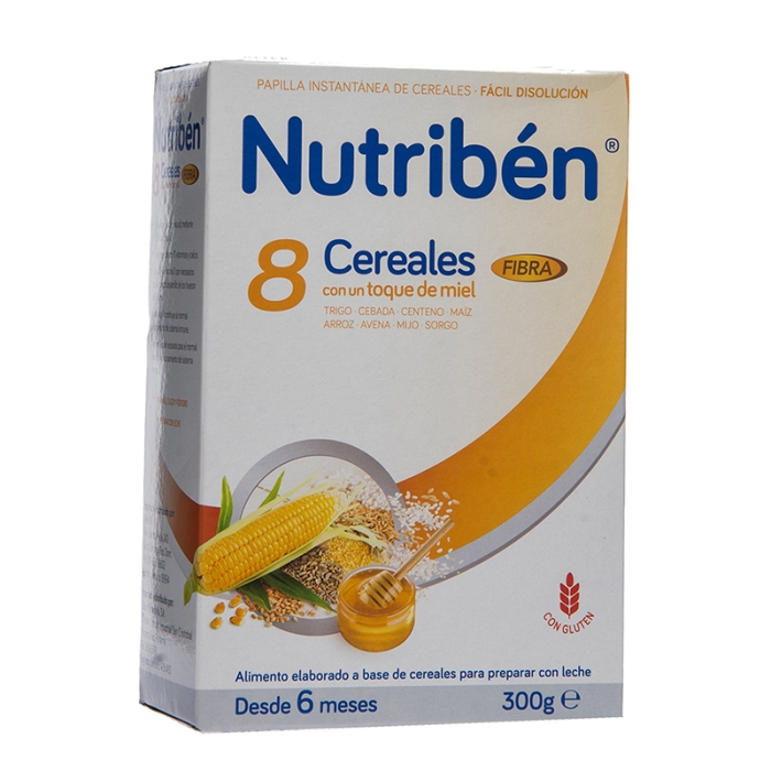 Nutribén Papilla 8 Cereales 4 Frutas Lechosas 6m + 600g