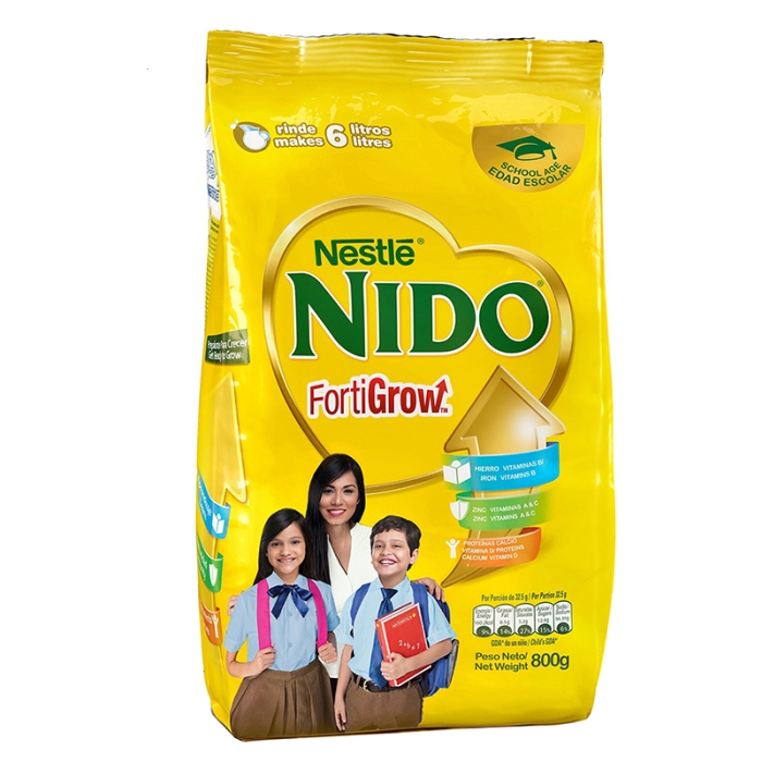 Leche En Polvo Nido Fortigrow Bolsa 800 Gr 9676