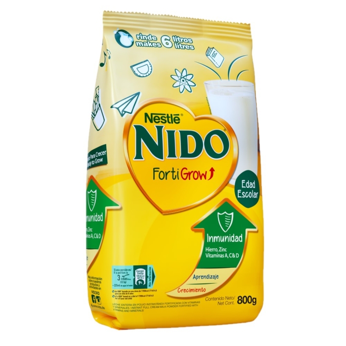 Nestle – Leche En Polvo Nido Fortigrow x 800 Gr (Fortigrow Powdered Milk)