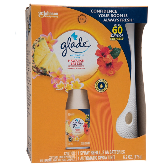 Glade - Recambio automático de ambientador en aerosol, aroma exótico de  flores tropicales, 6.2 onzas cada uno (paquete de 4)