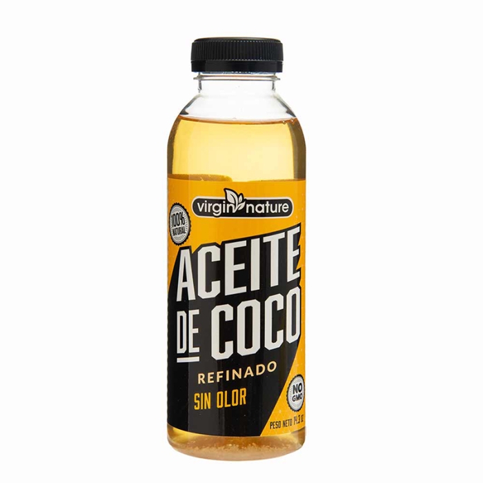 Aceite de coco orgánico, refinado, 14 fl oz (414 ml)